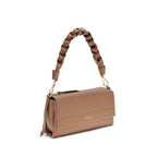 Beige Calf Leather Boheme Shoulder Bag