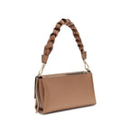 Beige Calf Leather Boheme Shoulder Bag