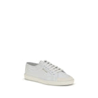 White Calf Leather Low Top Sneakers