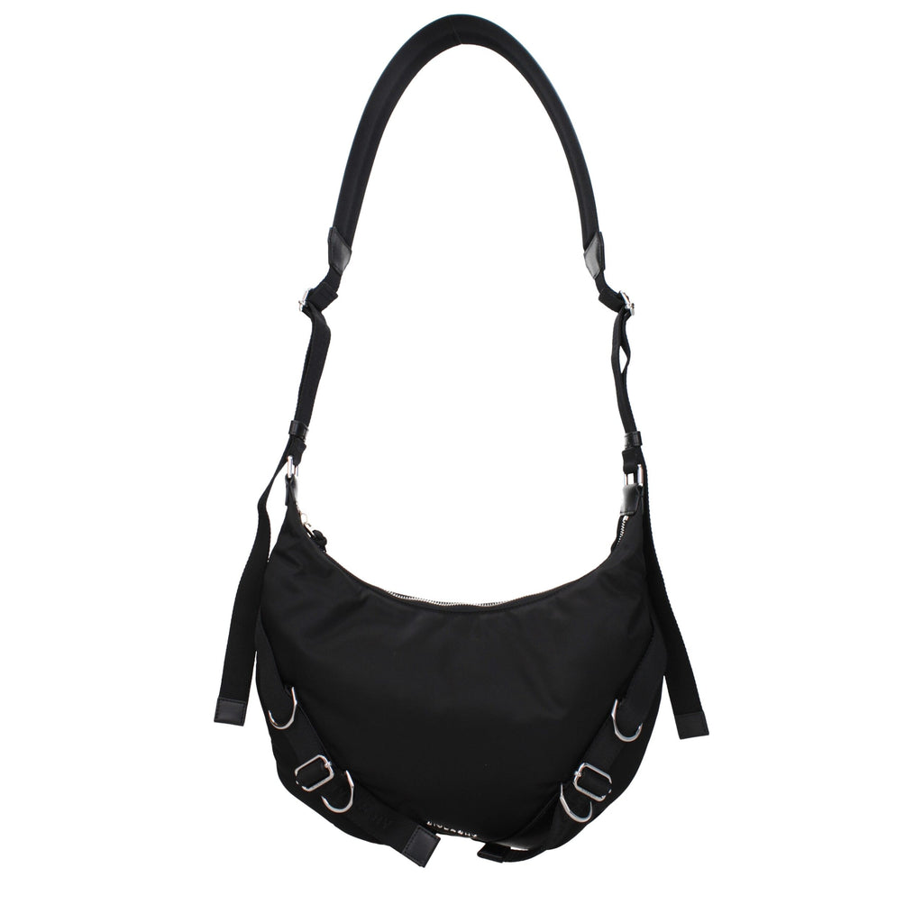 Black Nylon Medium Crossbody Bag