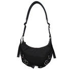 Black Nylon Medium Crossbody Bag