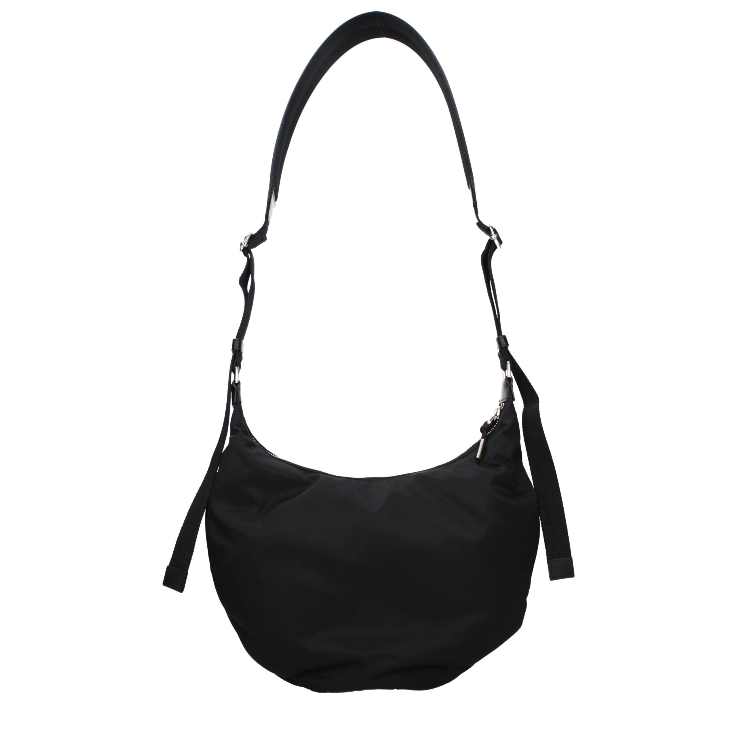 Black Nylon Medium Crossbody Bag