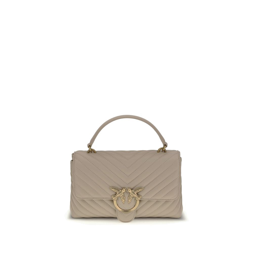Beige Calf Leather Love Lady Handbag
