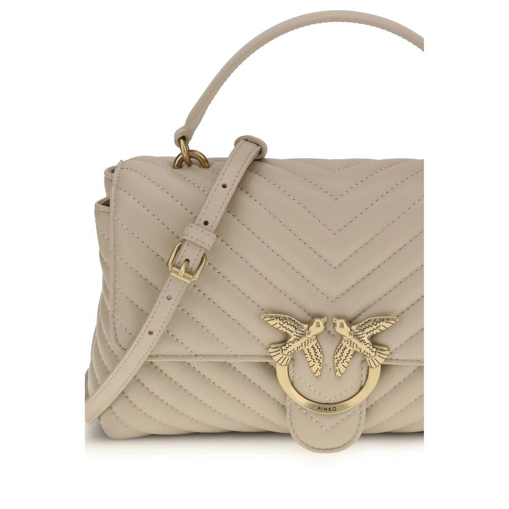 Beige Calf Leather Love Lady Handbag
