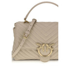 Beige Calf Leather Love Lady Handbag