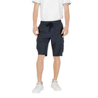 Blue Polyester S_Urbanex-Cargo Bermuda Shorts