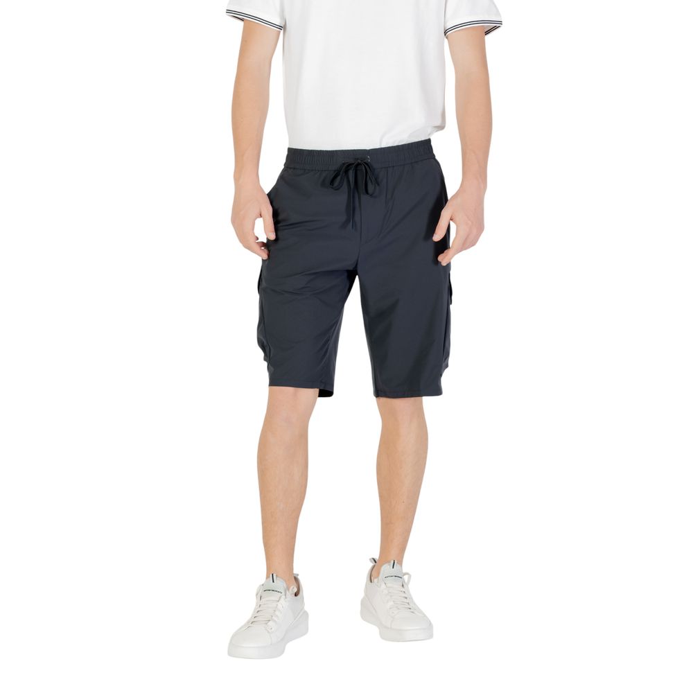 Blue Polyester S_Urbanex-Cargo Bermuda Shorts