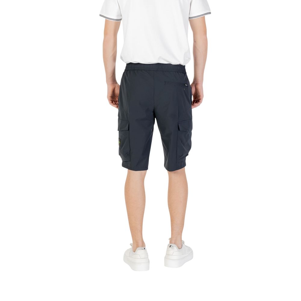 Blue Polyester S_Urbanex-Cargo Bermuda Shorts