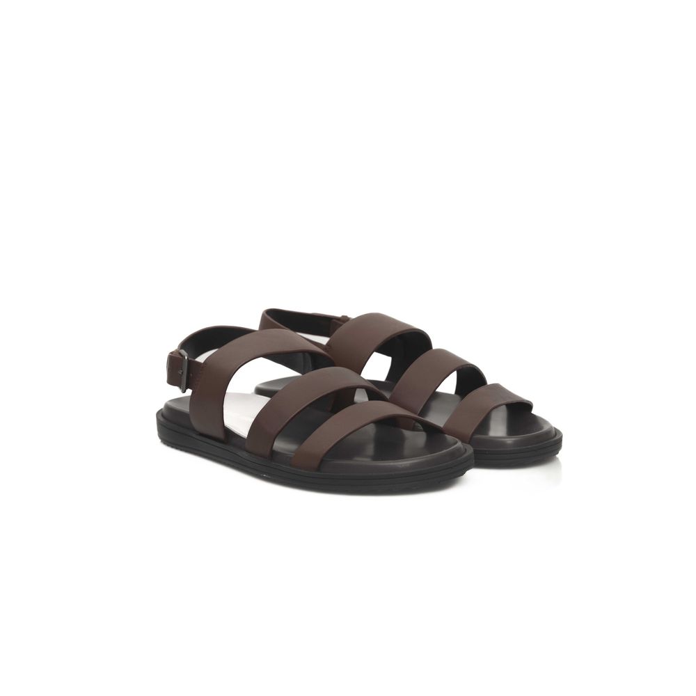 Brown Cowhide Leather Men's Sandal
