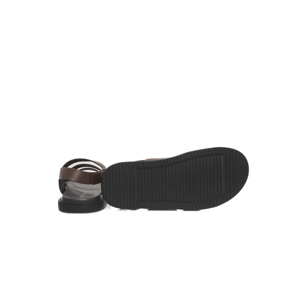 Brown Cowhide Leather Men's Sandal