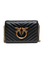 Love Click Mini Shoulder Bag In Black Sheep Nappa Chevron