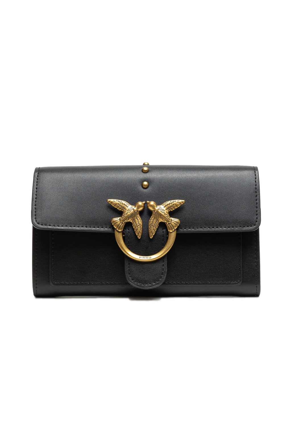 Black Silk-Touch Leather Mini Love Bag
