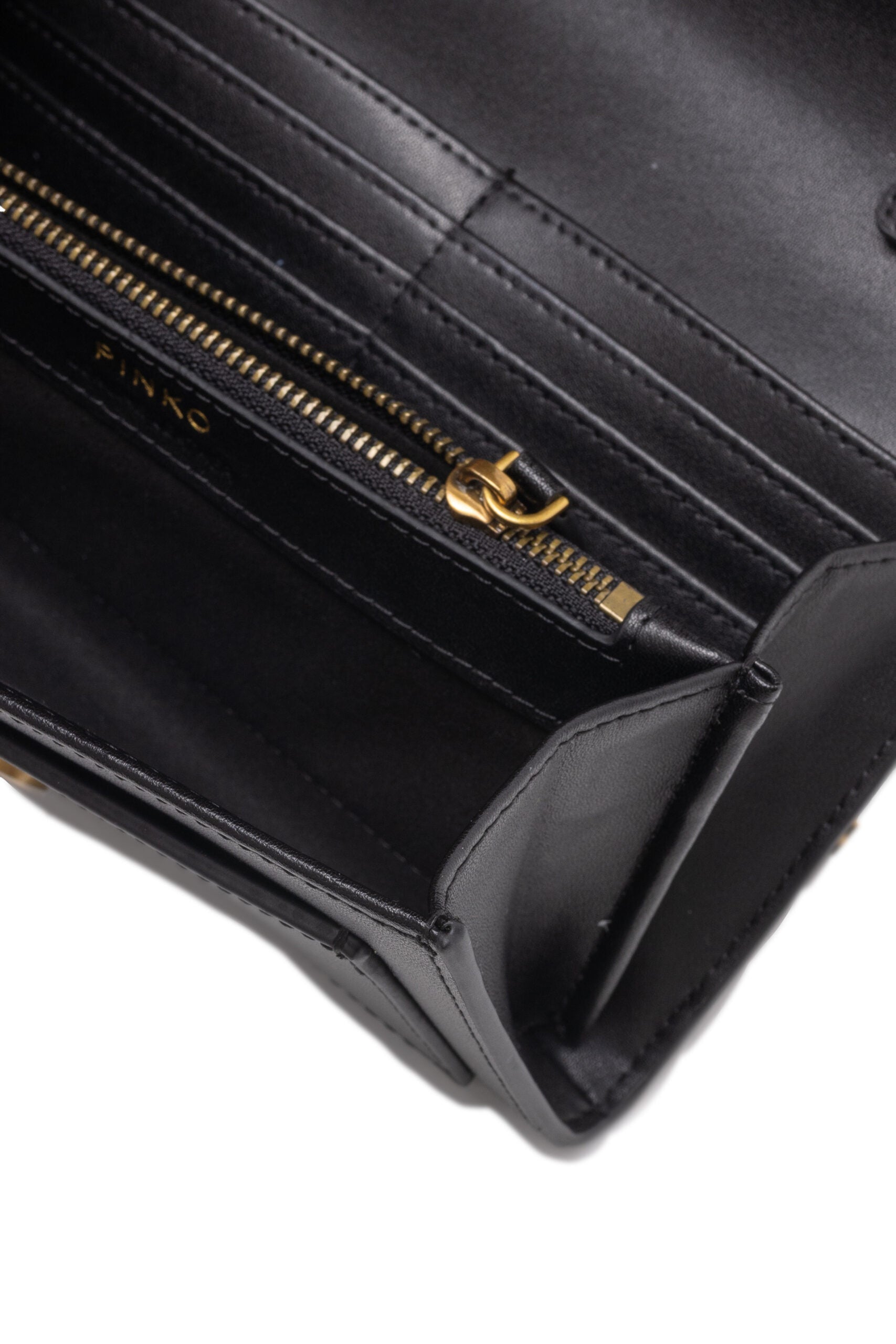Black Silk-Touch Leather Mini Love Bag