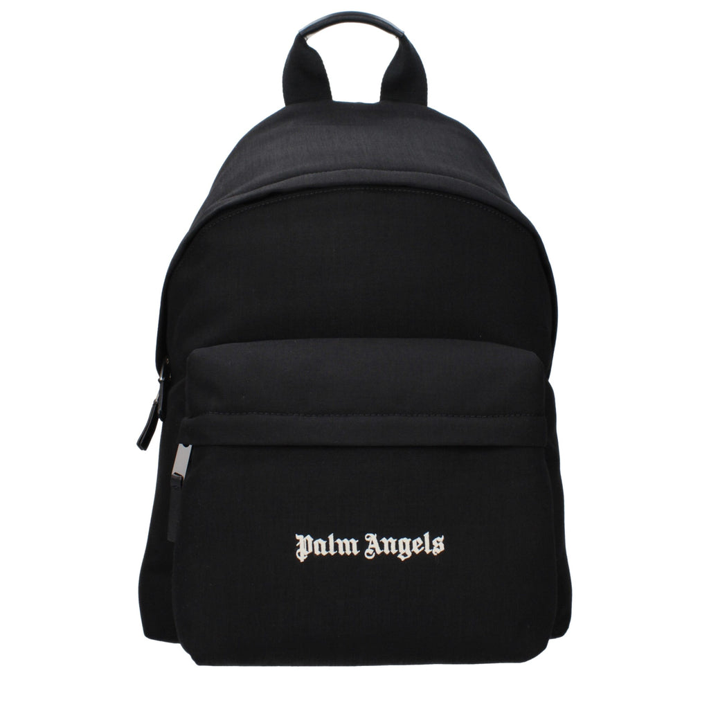 Vintage Effect Black Fabric Backpack