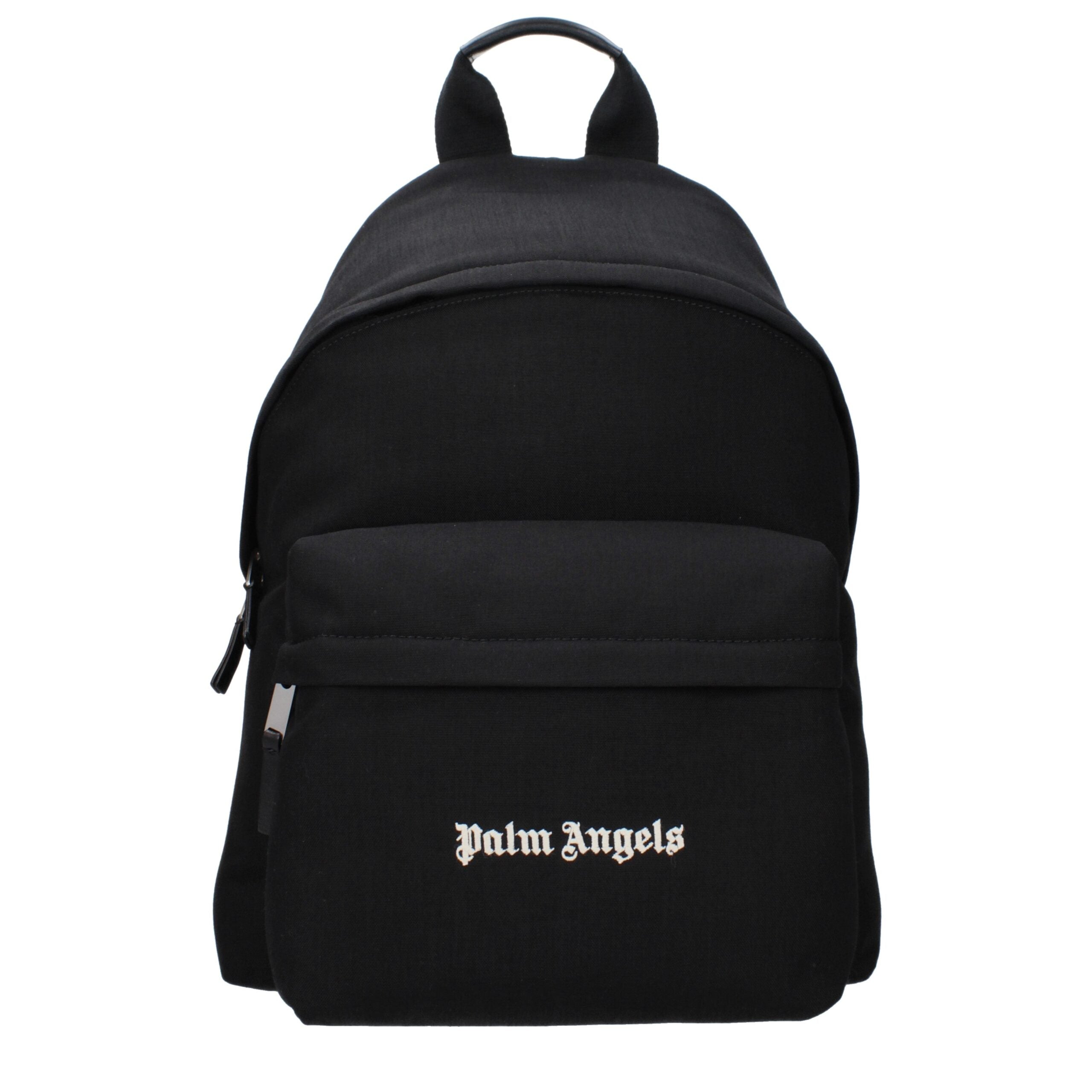 Vintage Effect Black Fabric Backpack