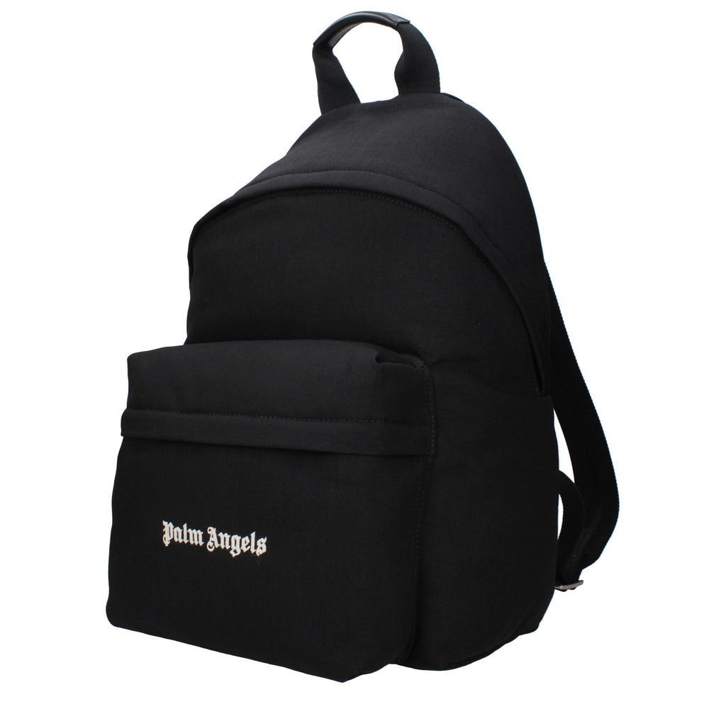 Vintage Effect Black Fabric Backpack