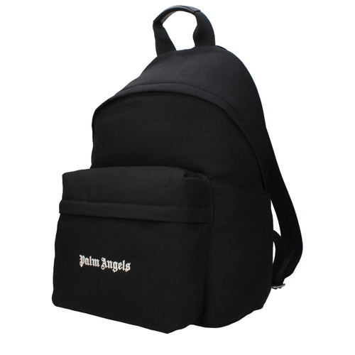 Vintage Effect Black Fabric Backpack