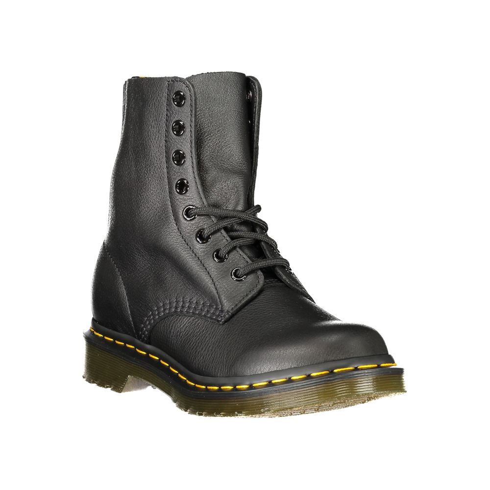 Pascal Virginia Black Leather Ankle Boots