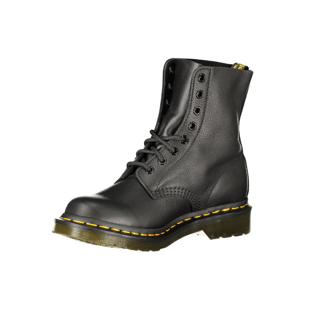 Pascal Virginia Black Leather Ankle Boots