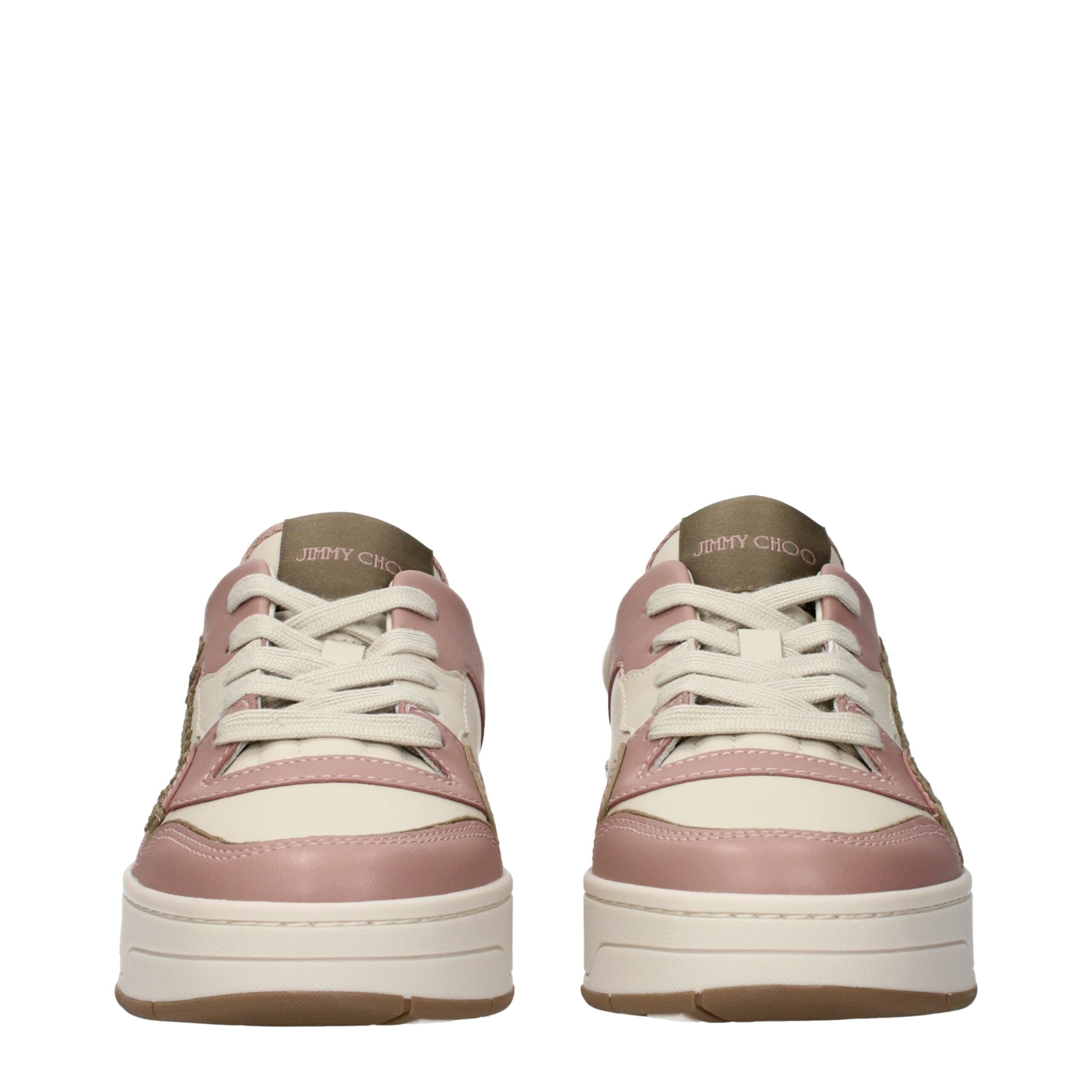 Pink Leather Florent Low Top Sneakers