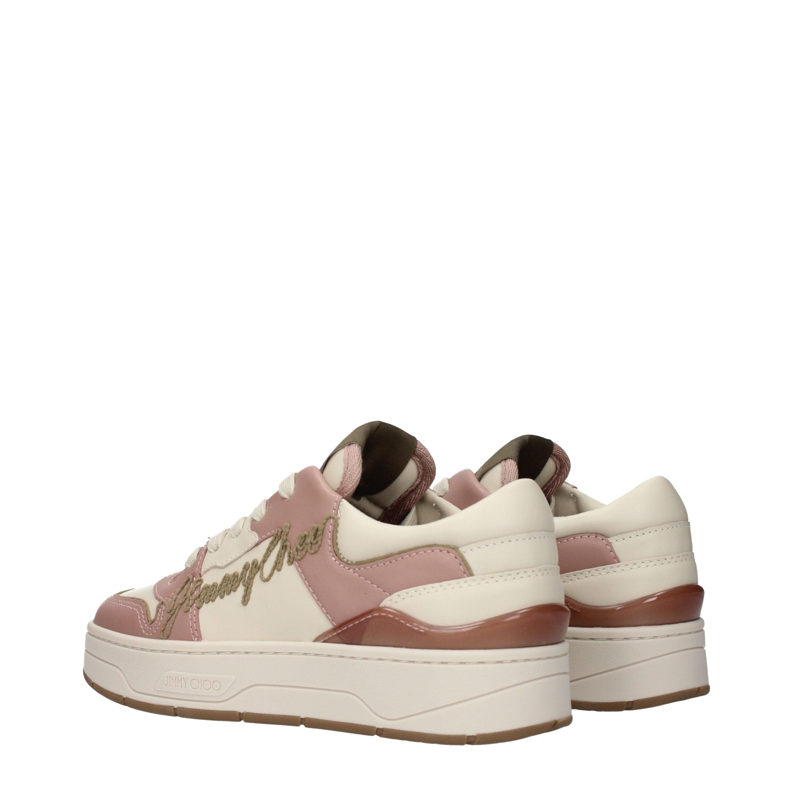 Pink Leather Florent Low Top Sneakers
