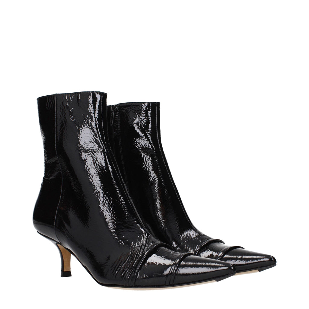 Patent Leather Ankle Boots