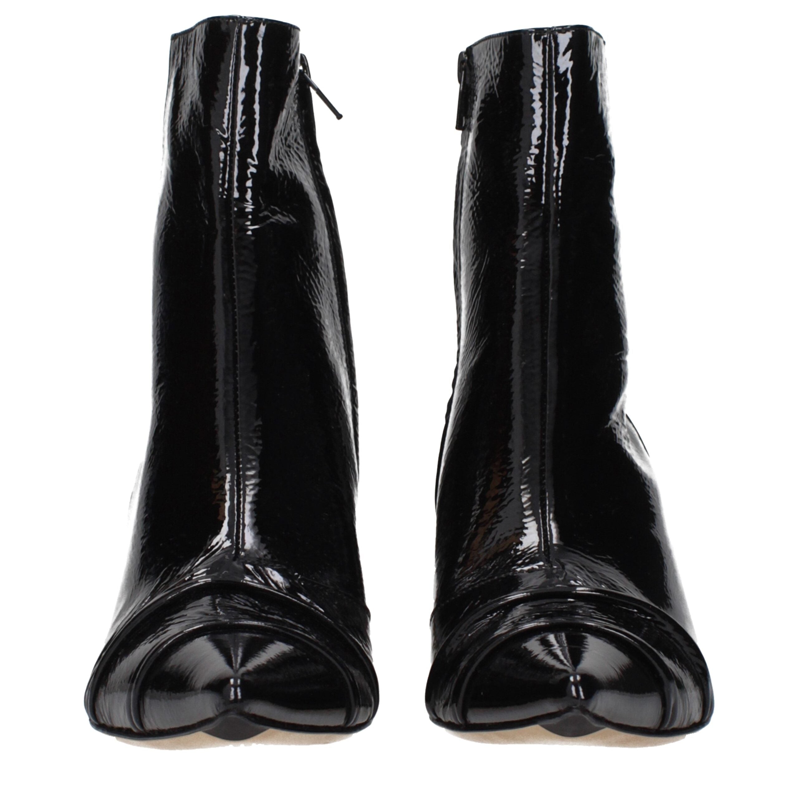 Patent Leather Ankle Boots