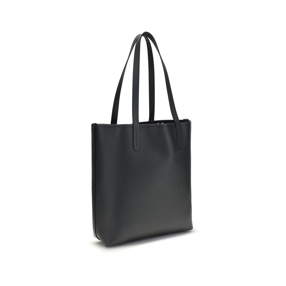 Black Calf Leather Shoulder Bag