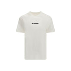 Beige Cotton Crew Neck T-Shirt