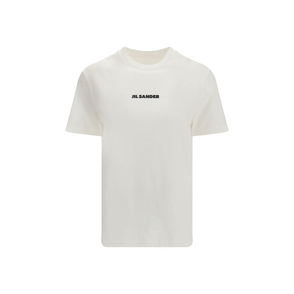 Beige Cotton Crew Neck T-Shirt