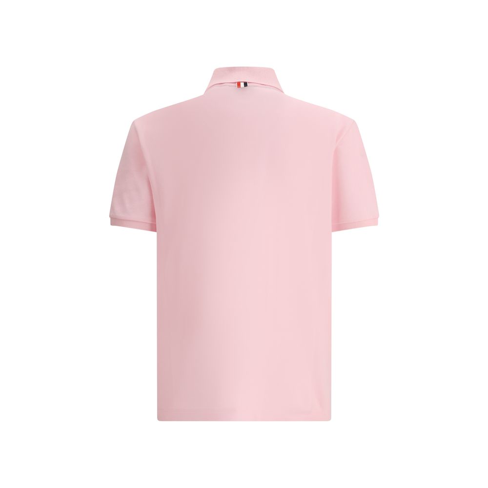 Iconic Tricolor Banded Cotton Polo Shirt