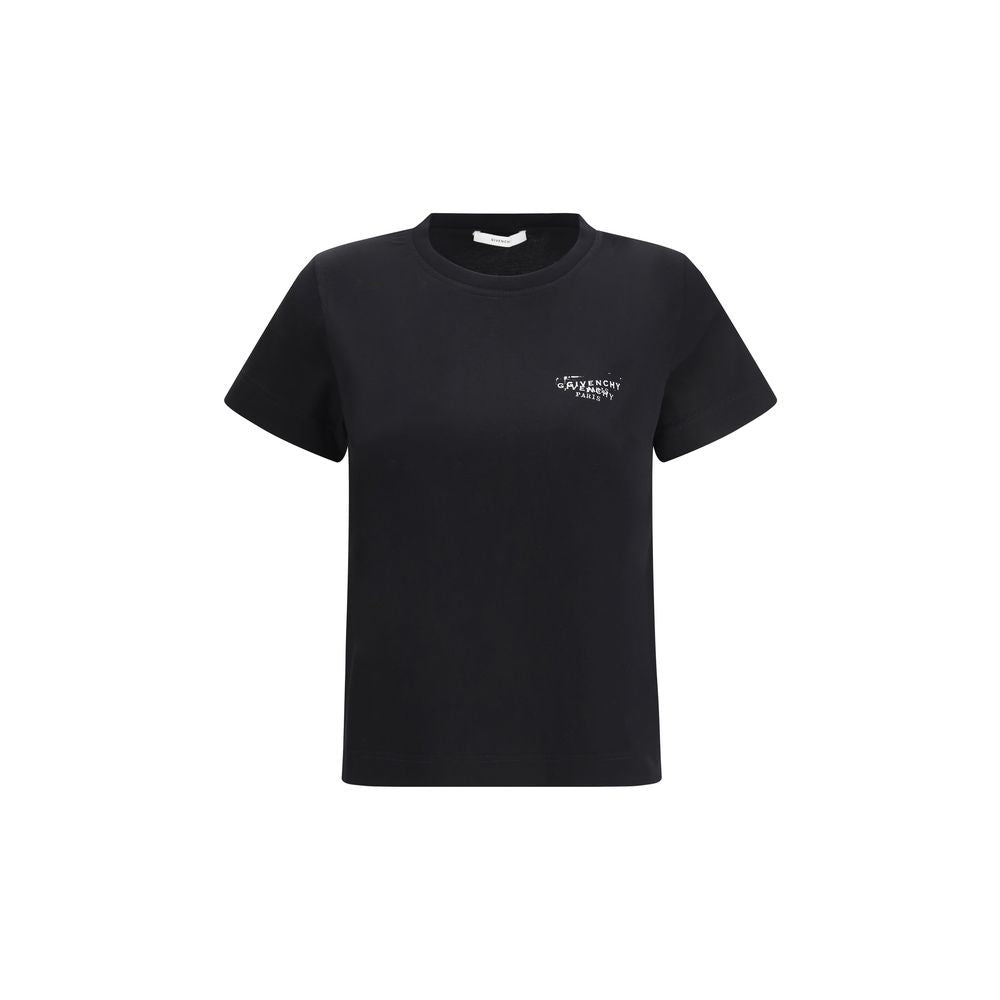 Black Cotton Logo-Print T-Shirt