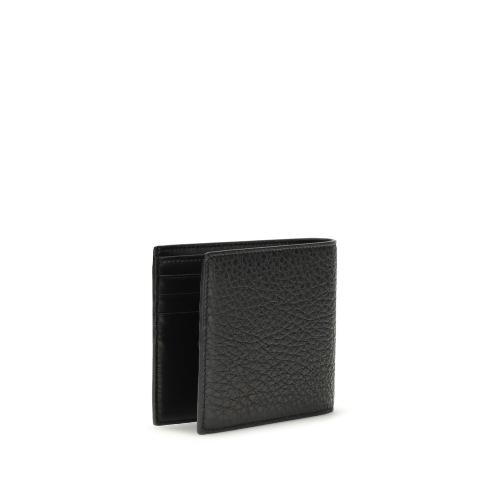 Black Grained Calfskin Bifold Wallet