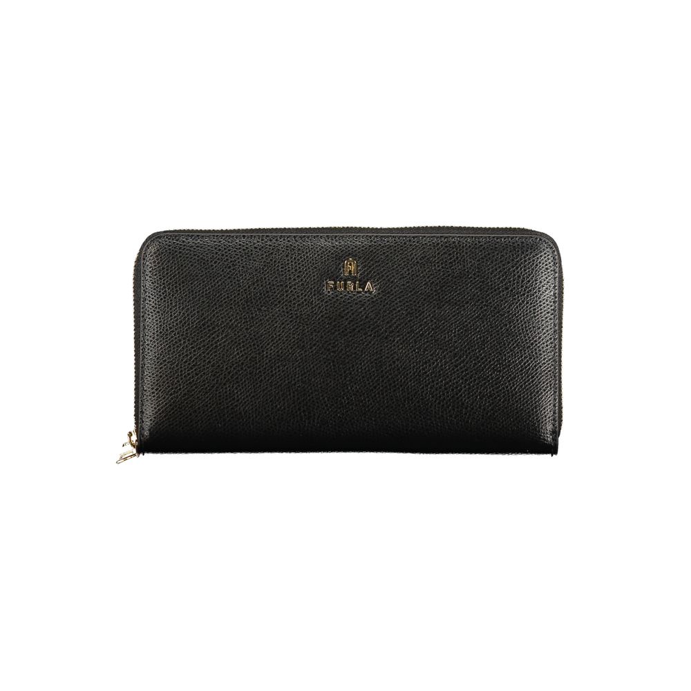 Nero Leather Camelia XL Zip Around Wallet