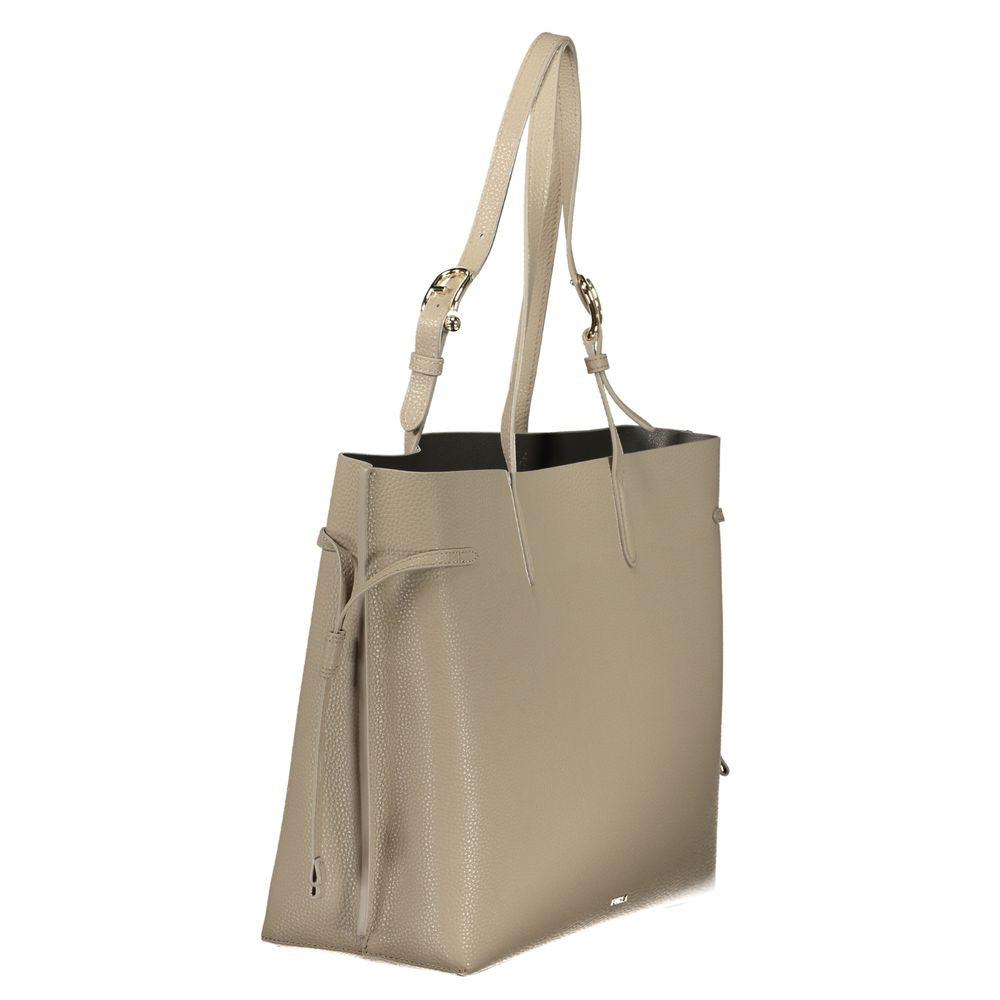 Beige Leather Ava Handbag
