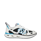 White Fabric Athletic Sneakers