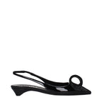 Black Patent Leather Flat Sandals